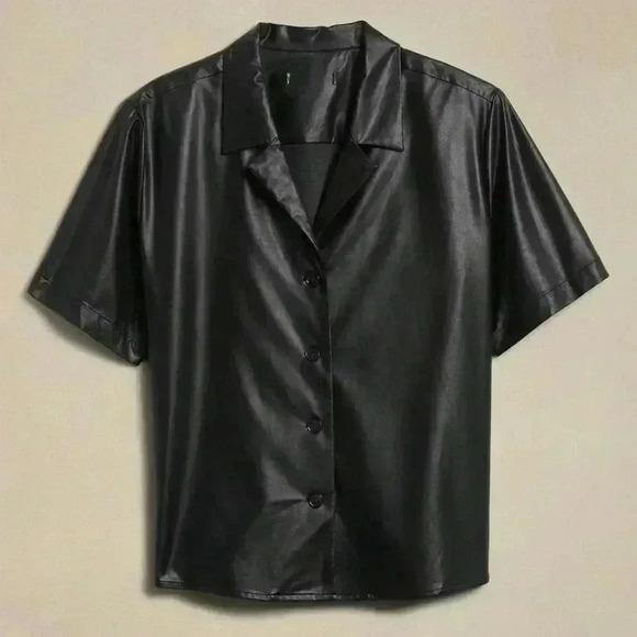 VEGAN LEATHER SHIRT - Picture 4 of 4